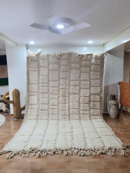 White Raimar Marokkaans handgemaakt tapijt